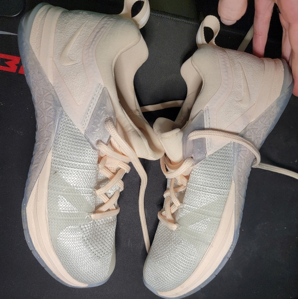 Nike Metcons, Blush & Glitter, size 7.5 like new